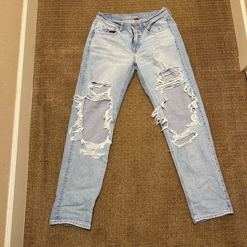 American Eagle blue jeans, straight leg